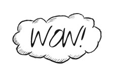 Wow - Hand Drawn Black